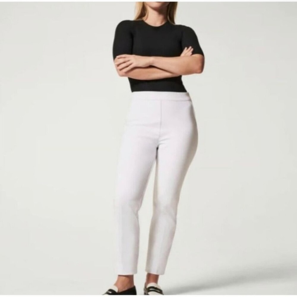 Spanx White Ankle Slim Pull On Pants